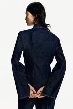 Defined-Waist Denim Shirt