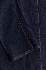 Defined-Waist Denim Shirt