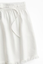 Linen-blend Pull-on Shorts