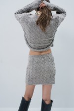 Cable-Knit Mini Skirt