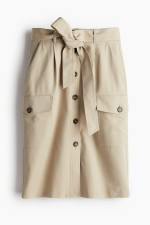 Tie-belt Cargo Skirt