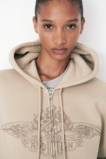 Oversized Hooded Jacket with Motif